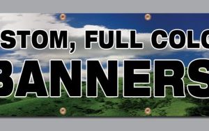 18oz 2' x 6' Single Sided Blackout Banner With Grommets