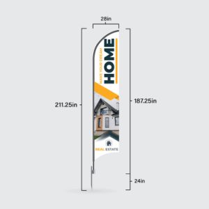 XL Feather Print Thru Advertising Flag