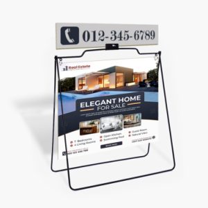 24"W x 18"H Double Sided Portable A-Frame Realtor Sign