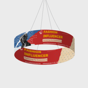 10' Round Double Sided Hanging Trade Show Sign